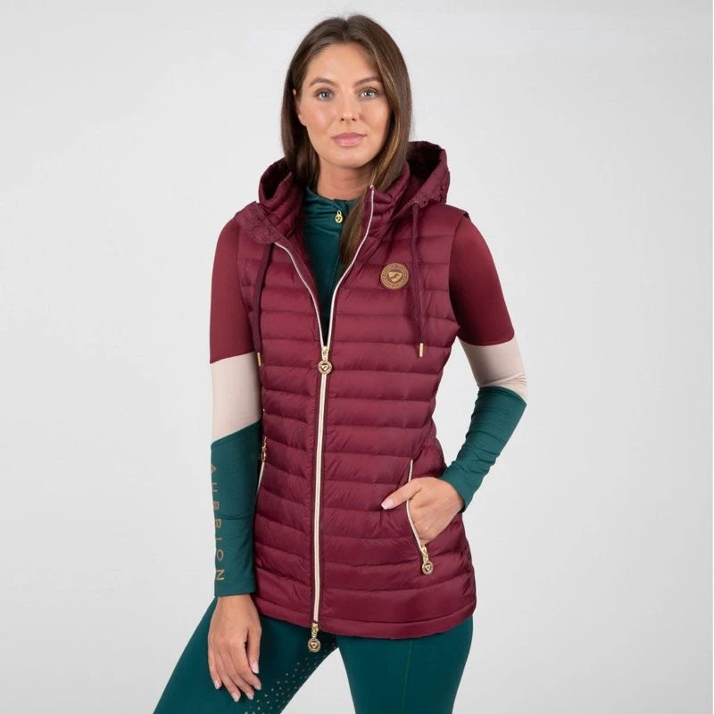 Shires Aubrion Women's Norwood Packaway Vest - Wine - Image 2