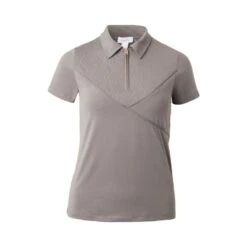 Horze Women's Lyla Technical Polo Shirt - Iron Grey Brown
