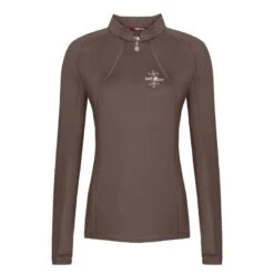Fair Play Women's Paula Long Sleeve Tech Shirt - Taupe Grey