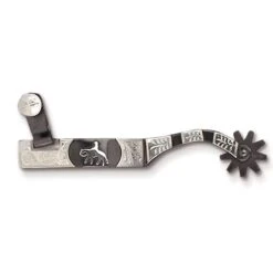 Toklat 3/4" German Silver Trim Band Pleasure Spur - Black Satin