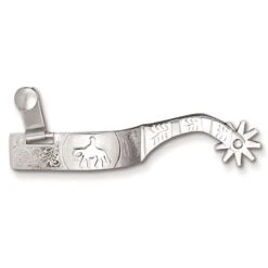 Toklat 1" Engraved Band Pleasure Spur - Brushed Stainless Steel