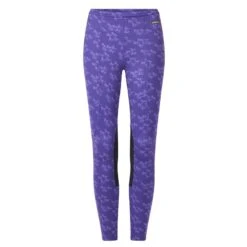 Kerrits Kids' Knee Patch Performance Tights - Violet Mini Run Free