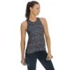 Horseware Women's Aoife Training Tech Top - Animal Print Navy/Grey