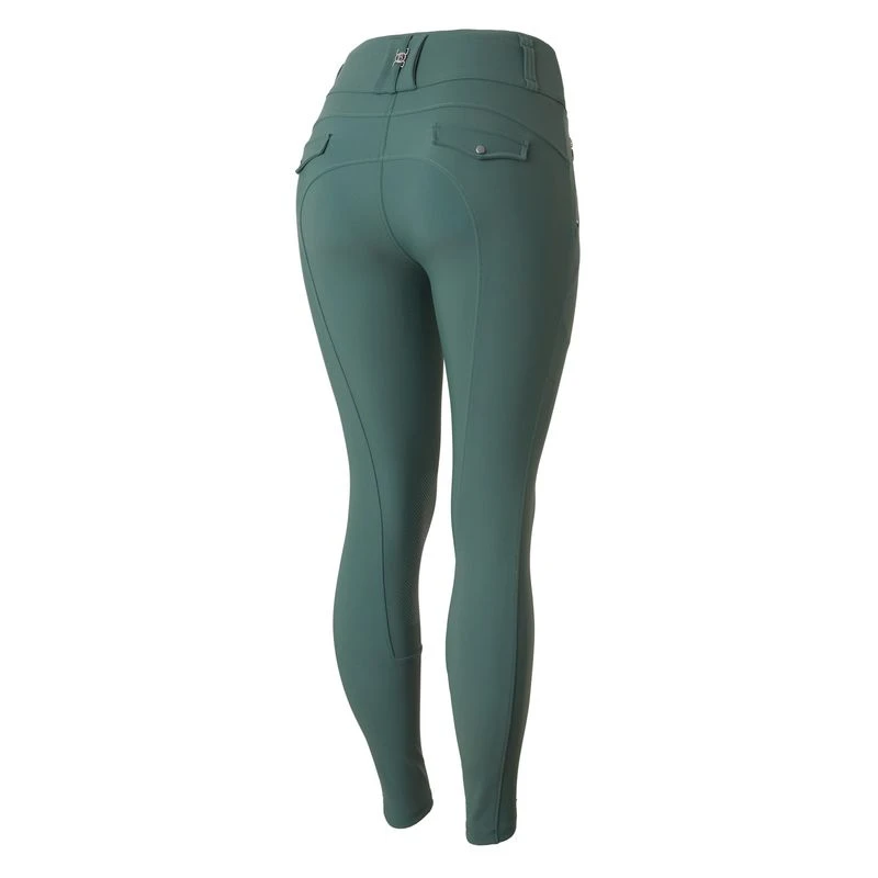 B Vertigo Women's Enya Knee Patch Breeches - Jungle Green