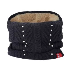 B Vertigo Women's Rosa Knitted Neck Warmer Scarf - Anthracite