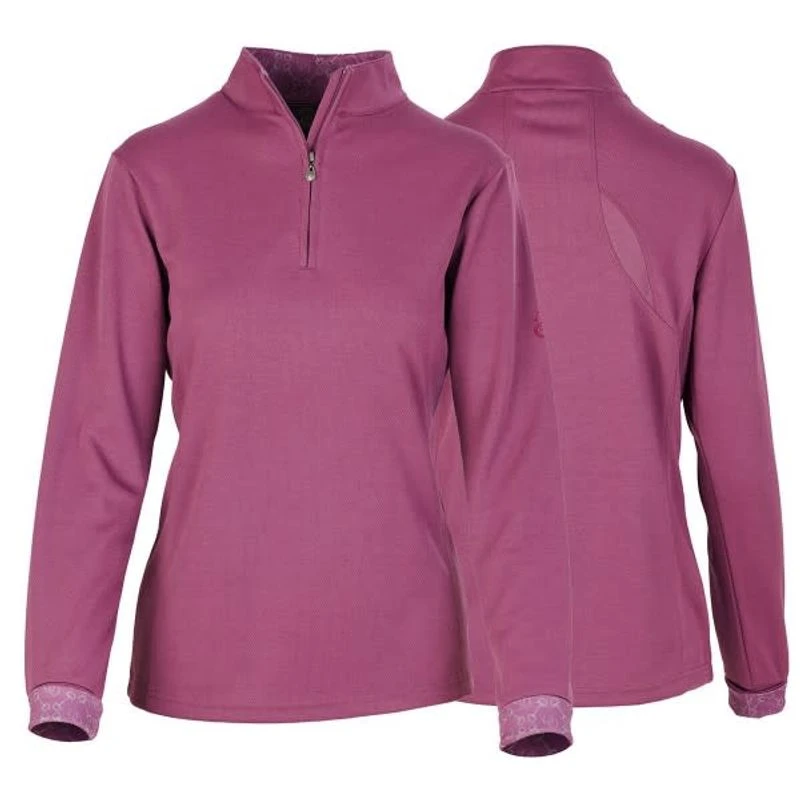 Ovation Women's Cool Rider UV Long Sleeve Tech Shirt - Berry